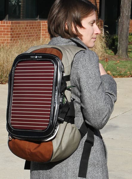 Solar powered gadget bag