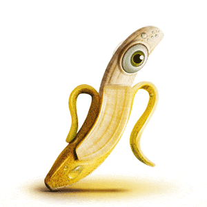 cute animated banana gif