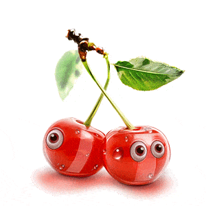 cute animated cherries gif