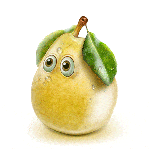 cute animated pear gif