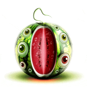 cute animated watermelon gif