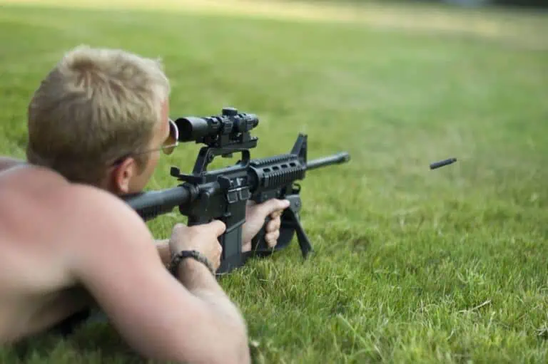 person shooting ar15