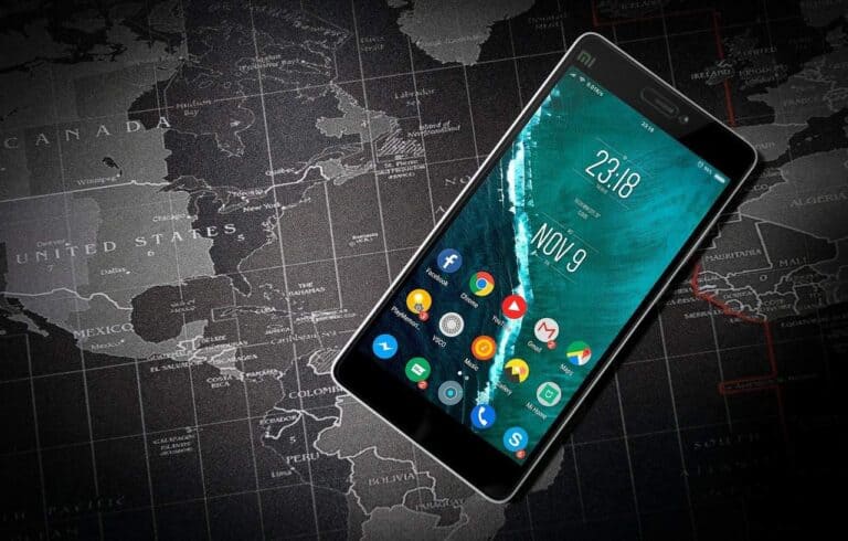 android phone on table