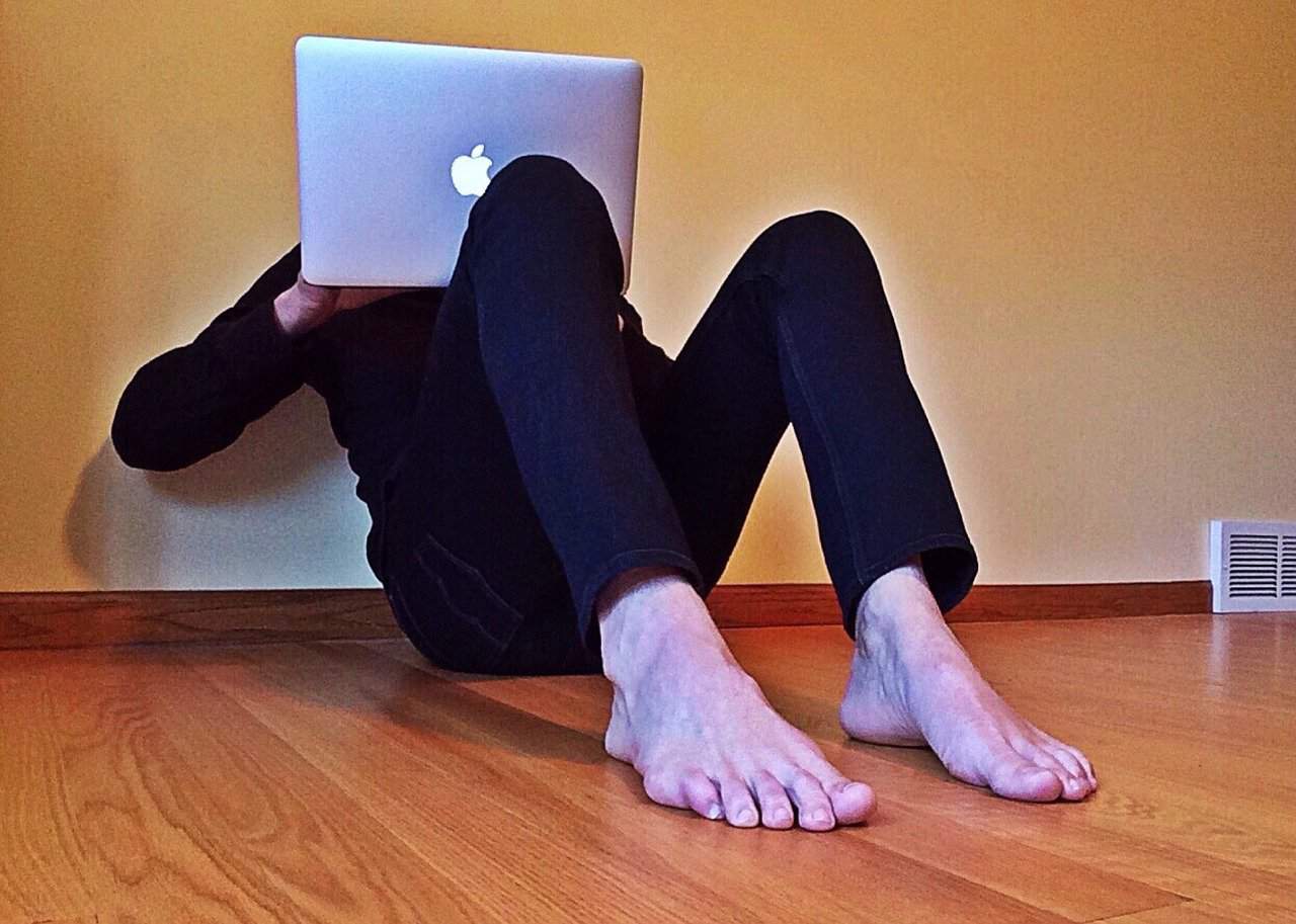 person surfing internet