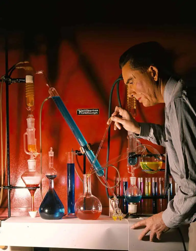 science geek working
