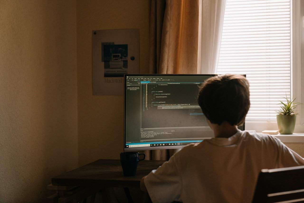 geek boy coding