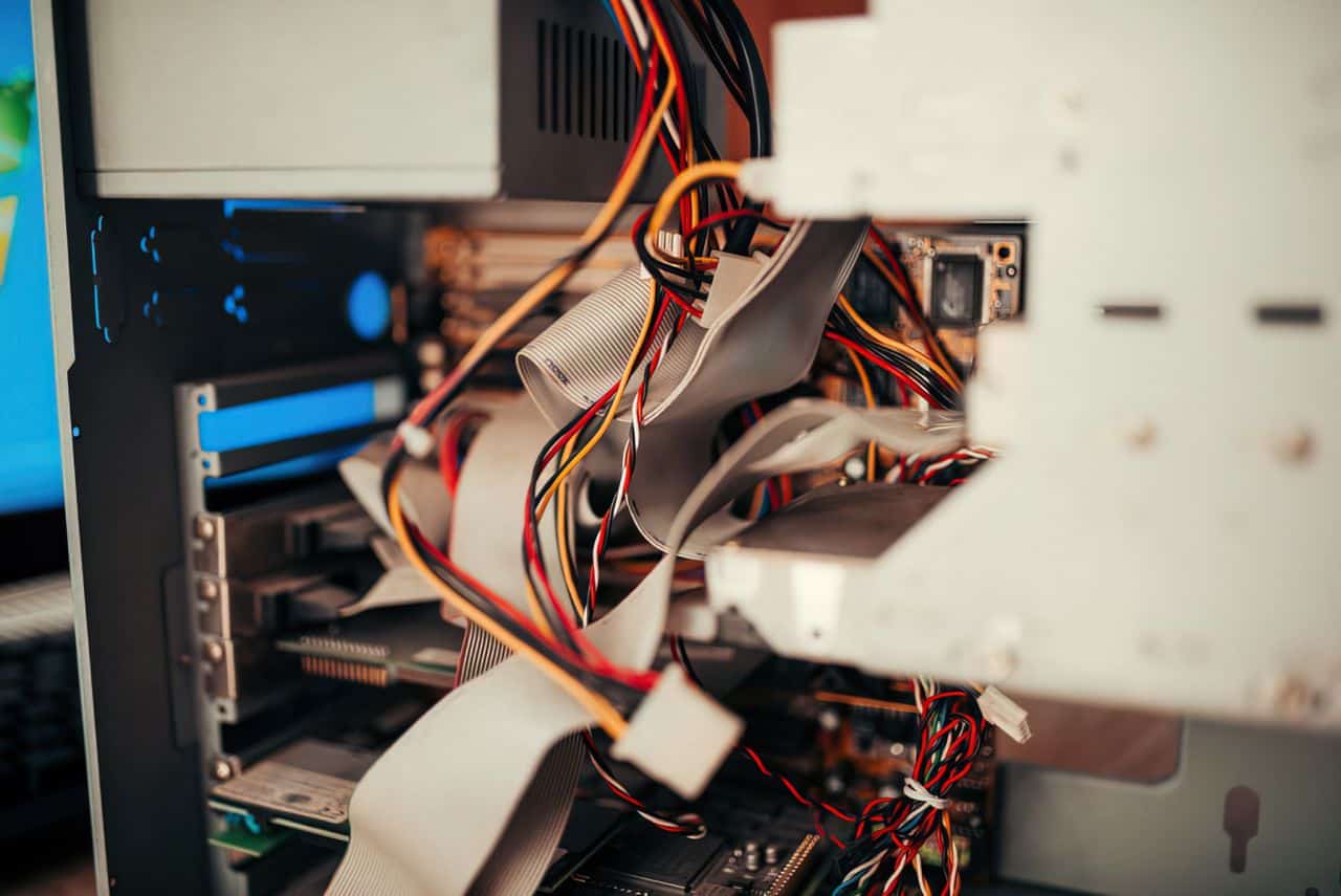 inside a broken computer