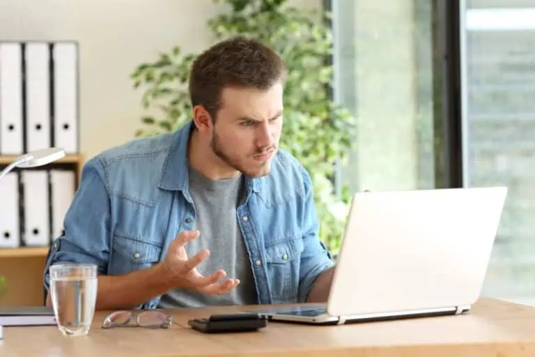 person using slow internet