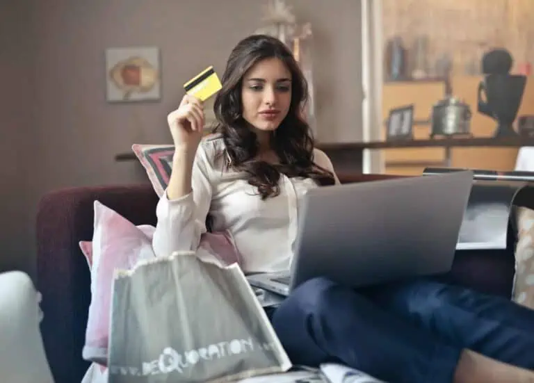woman shopping online