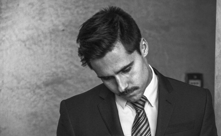 sad looking business man