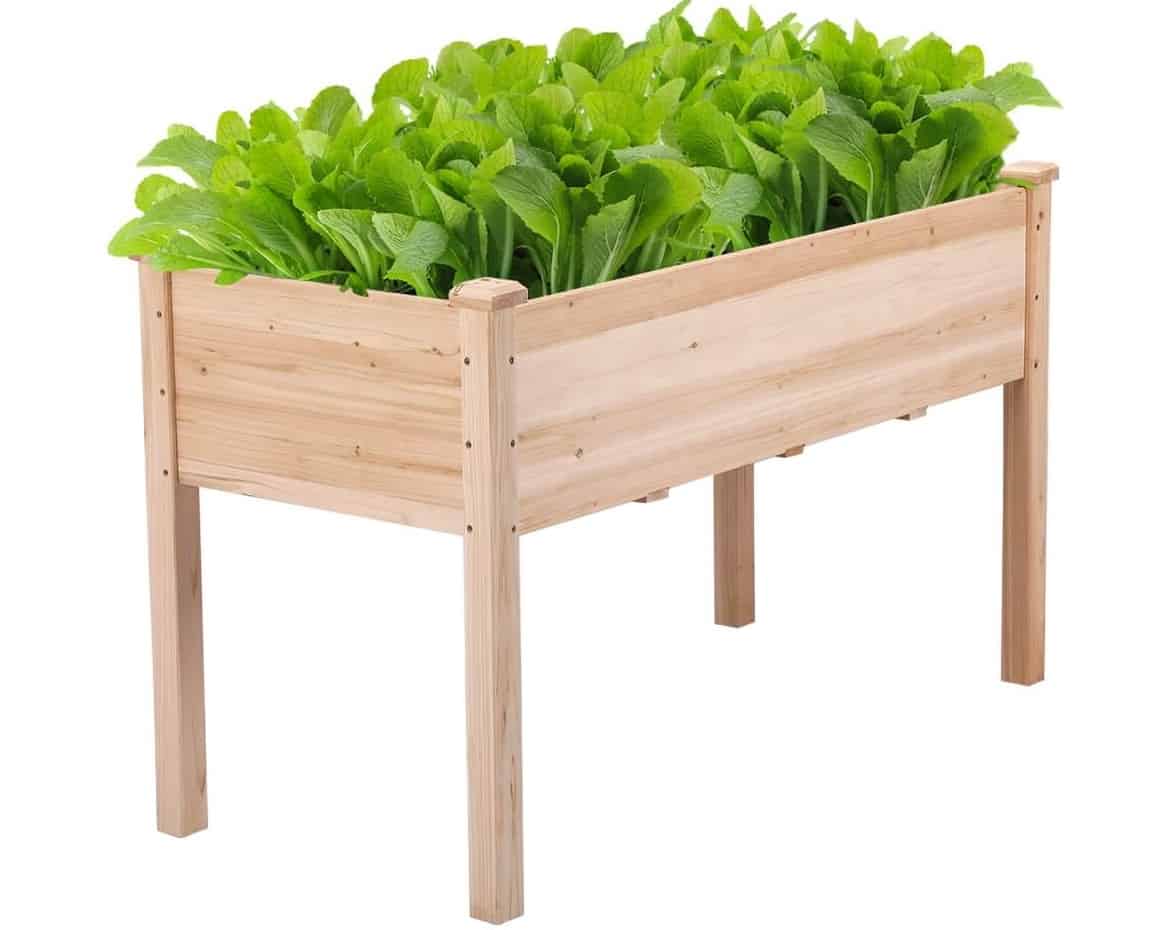 Affordable raised garden bed