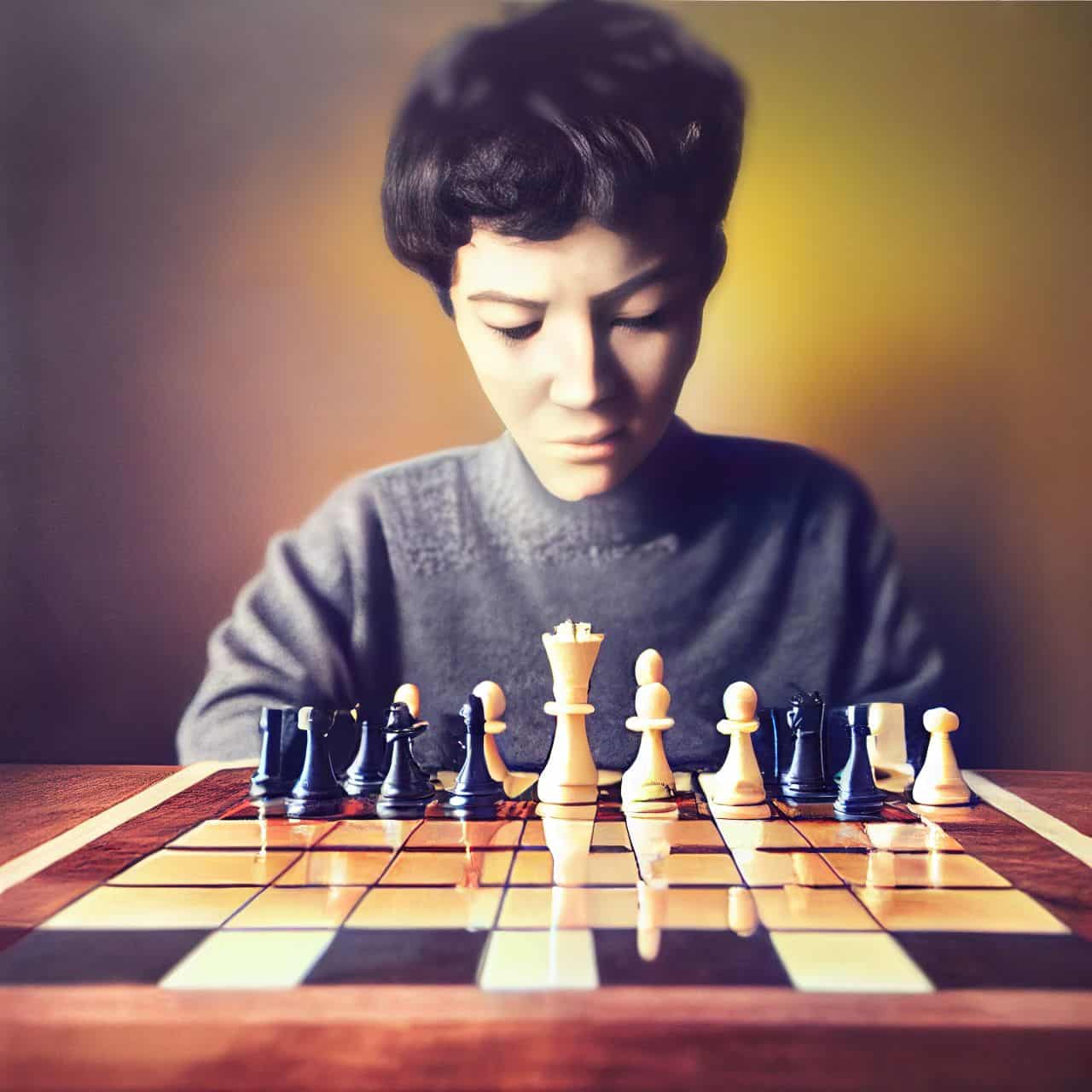 a person playing chess by themselves 2