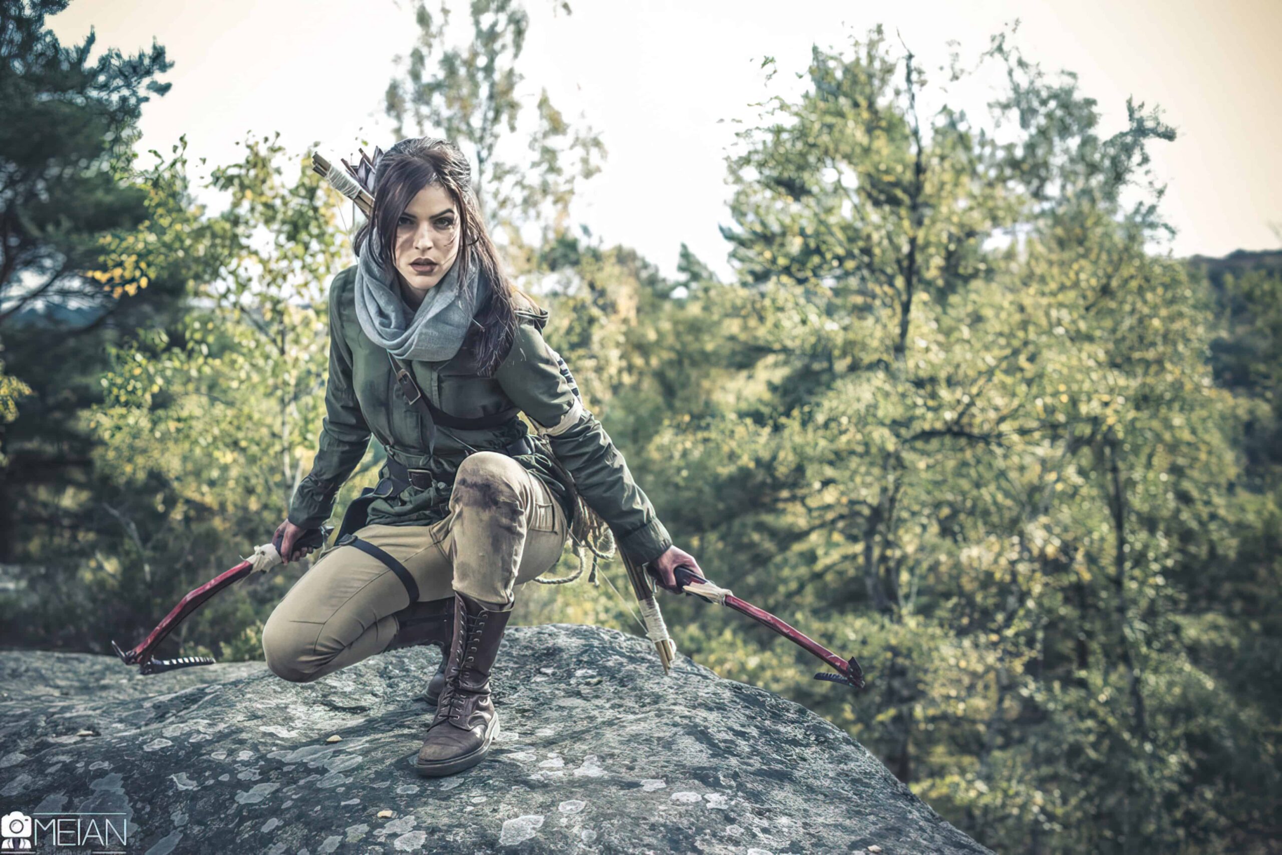 Lili Din cosplay of Lara Croft scaled