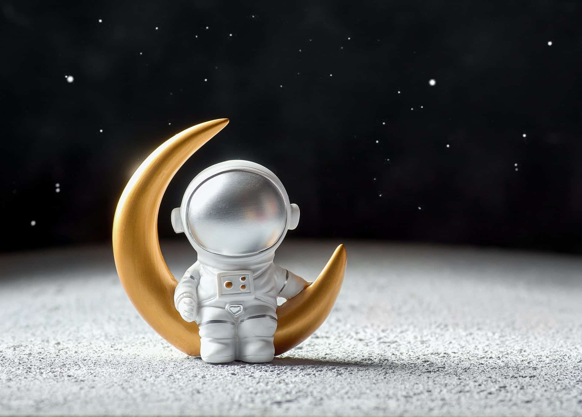 cartoon moon astronaut