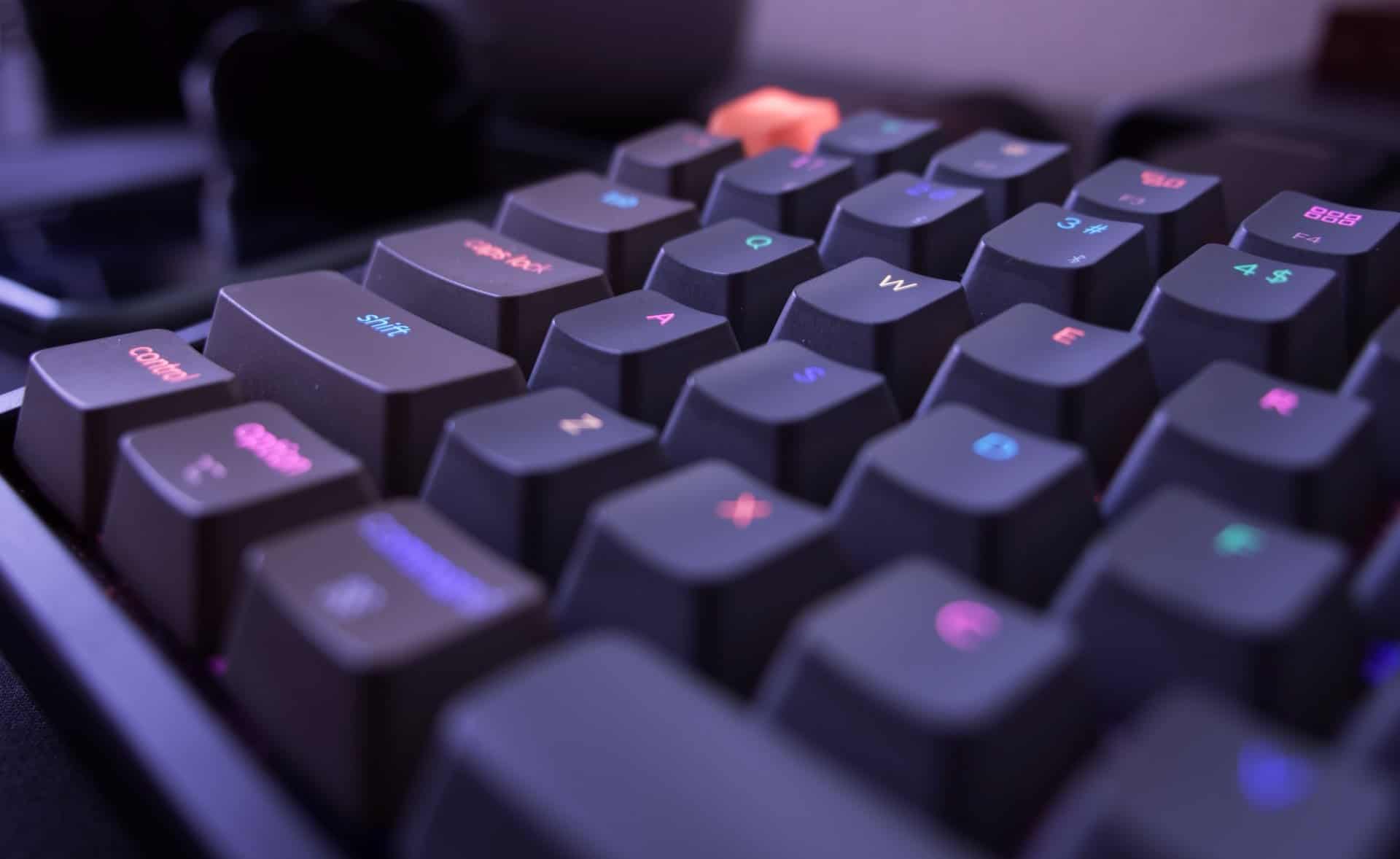 colorful keyboard keys