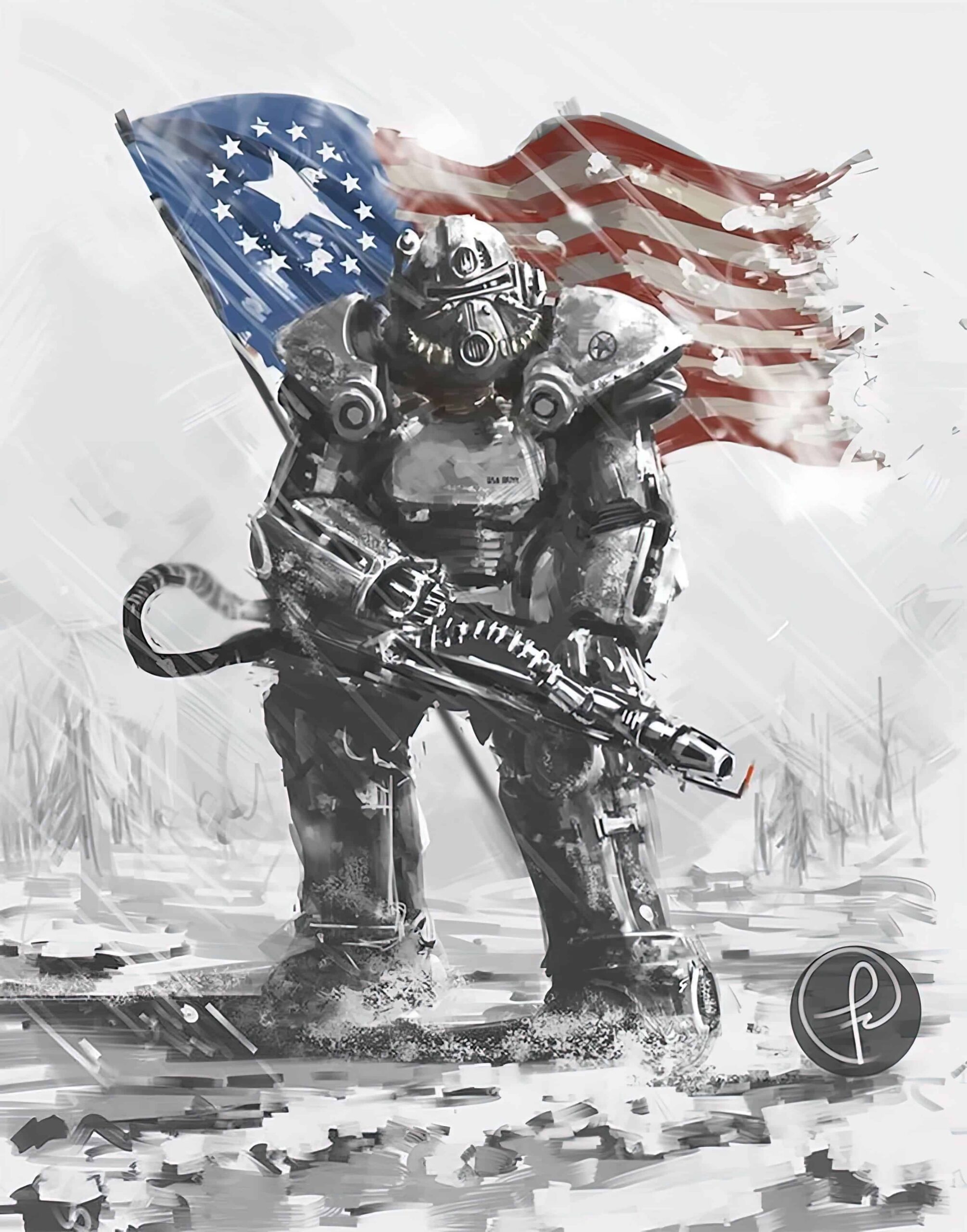 Fallout Fan Art: A Gallery of 15 Pieces Celebrating the Post-Apocalypse 9 fallout power armor scaled