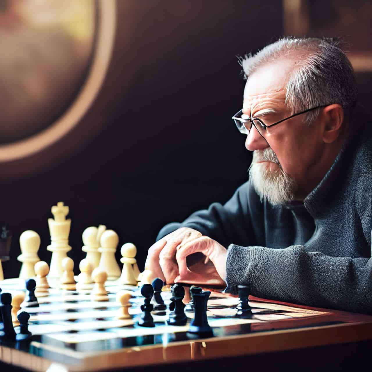 russian grandmaster playing