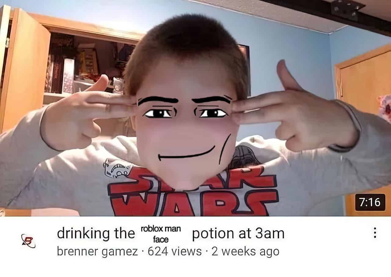 drinking potion roblox man face