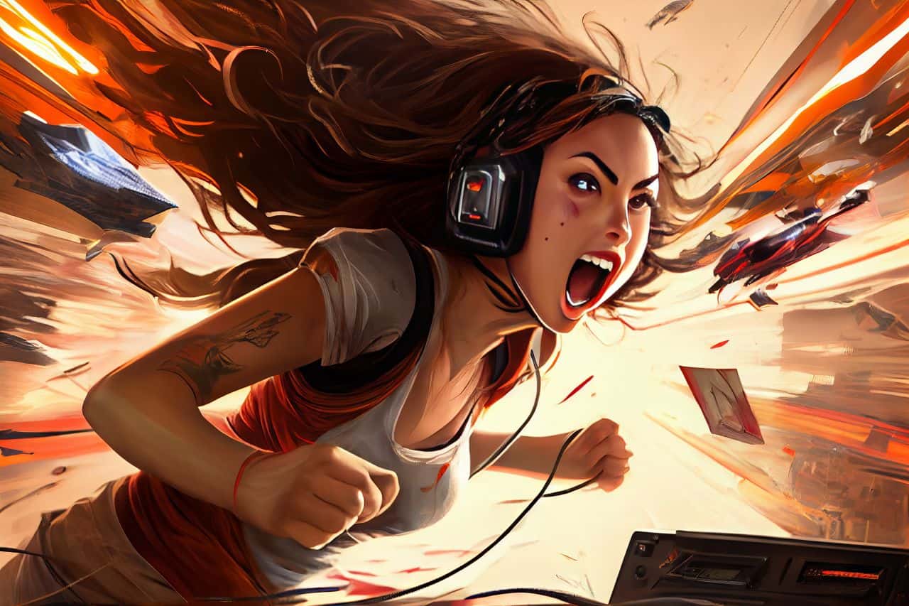 Fast and Furious: How No Lag VPNs Improve Your Internet Speed 4 gamer girl with headphones