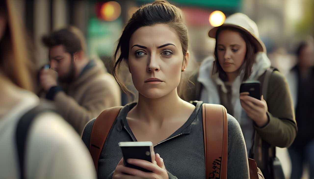 woman using a mobile phone