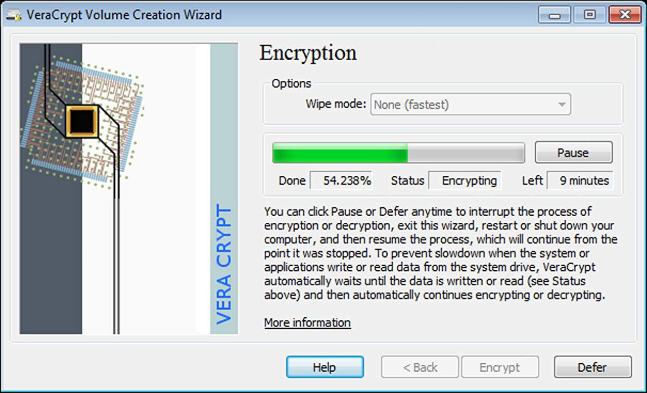 Choosing Between Veracrypt And Bitlocker: Which One Is Right For You? 2 veracrypt progress