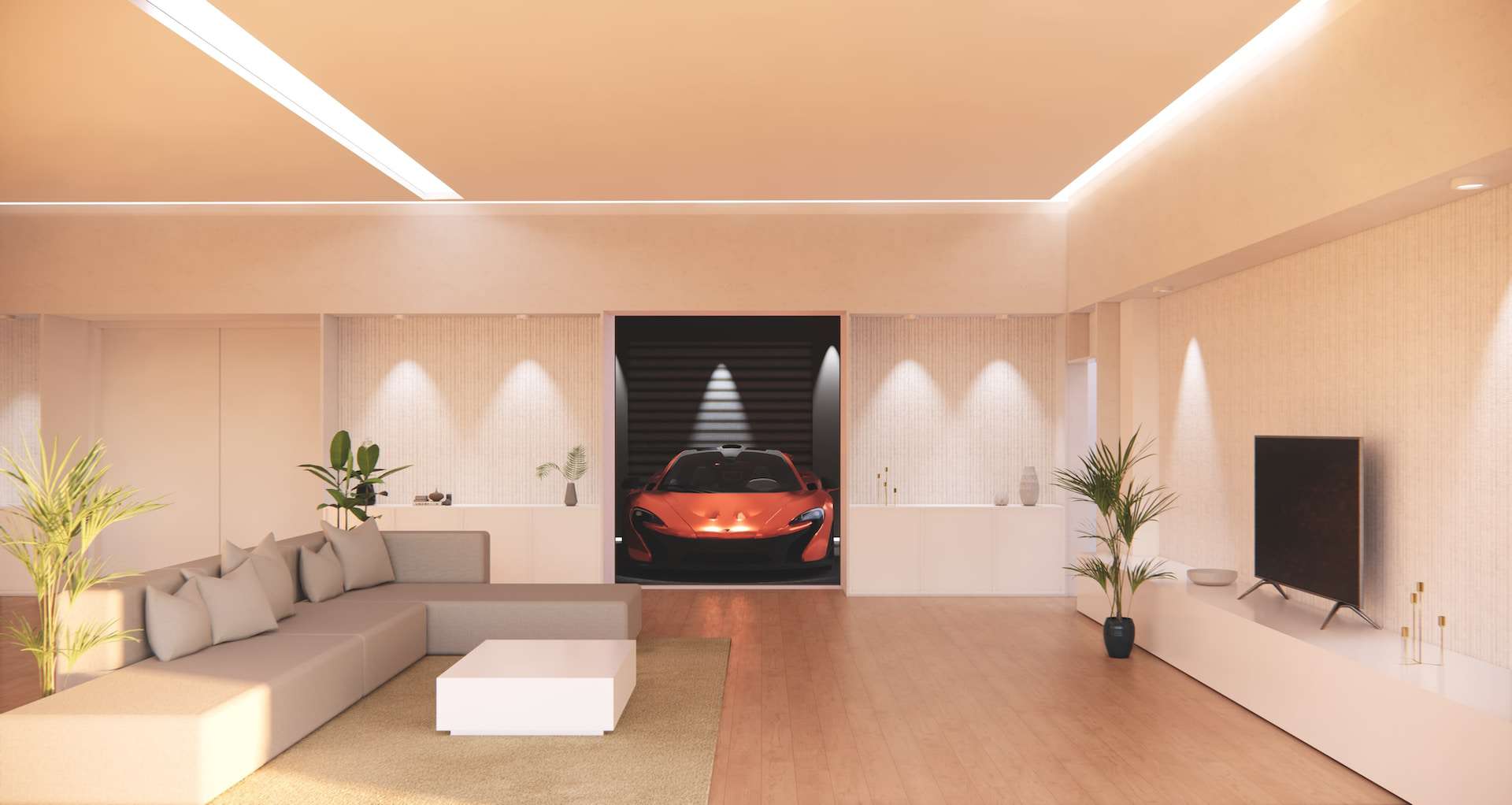 5 Smart Items You Need to Have at Home 4 Smart Lights in modern living room