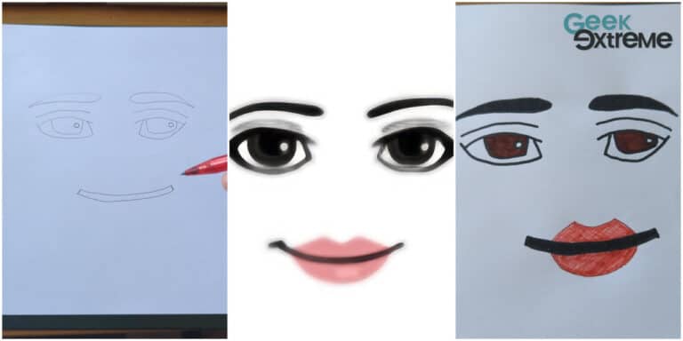 how to draw the roblox woman face