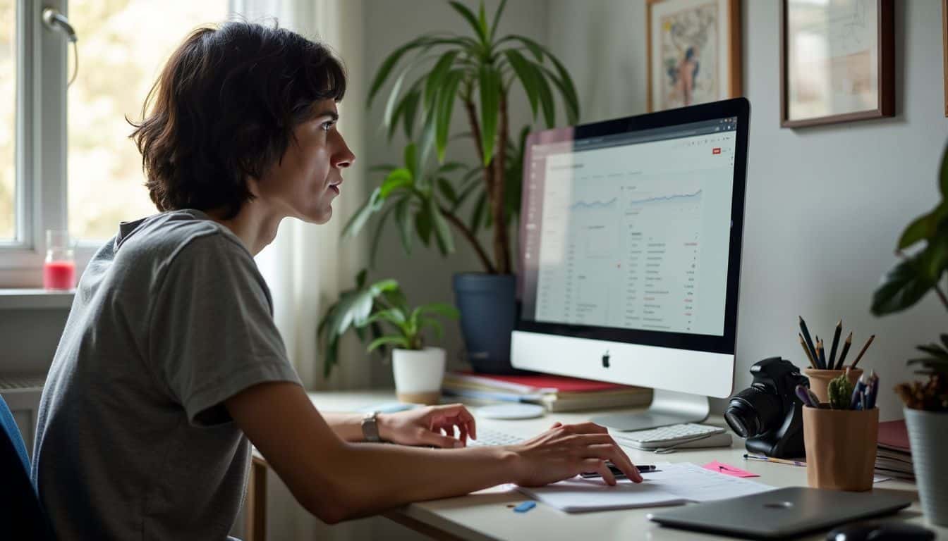 A person in their late 20s working on a peer-to-peer platform. A person in their late 20s working on a peer-to-peer platform.