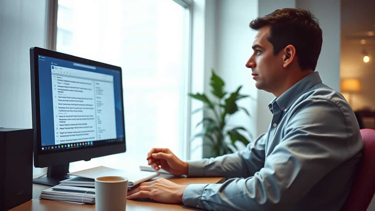 A financial advisor in a modern office working on cryptocurrency regulations.