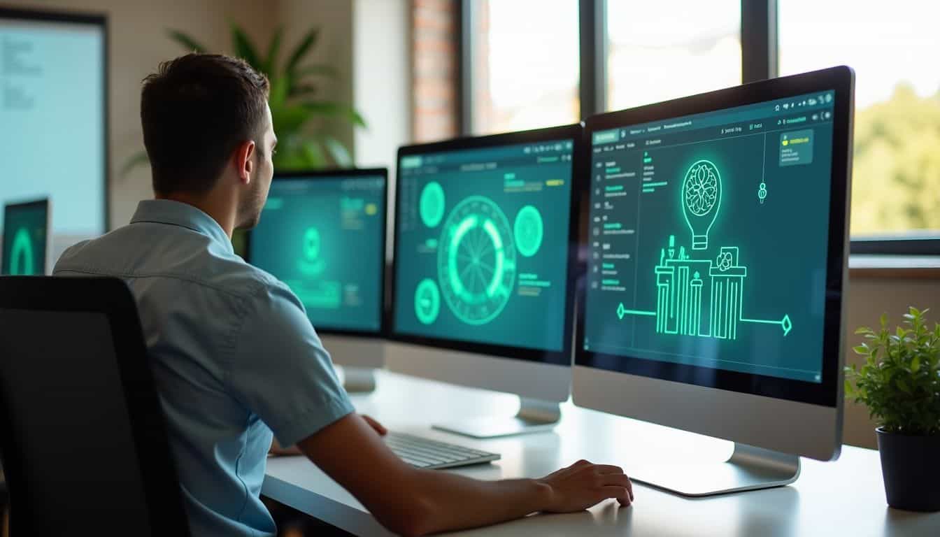 An office displaying Solana's energy-efficient proof-of-stake system in use. An office displaying Solana's energy-efficient proof-of-stake system in use.