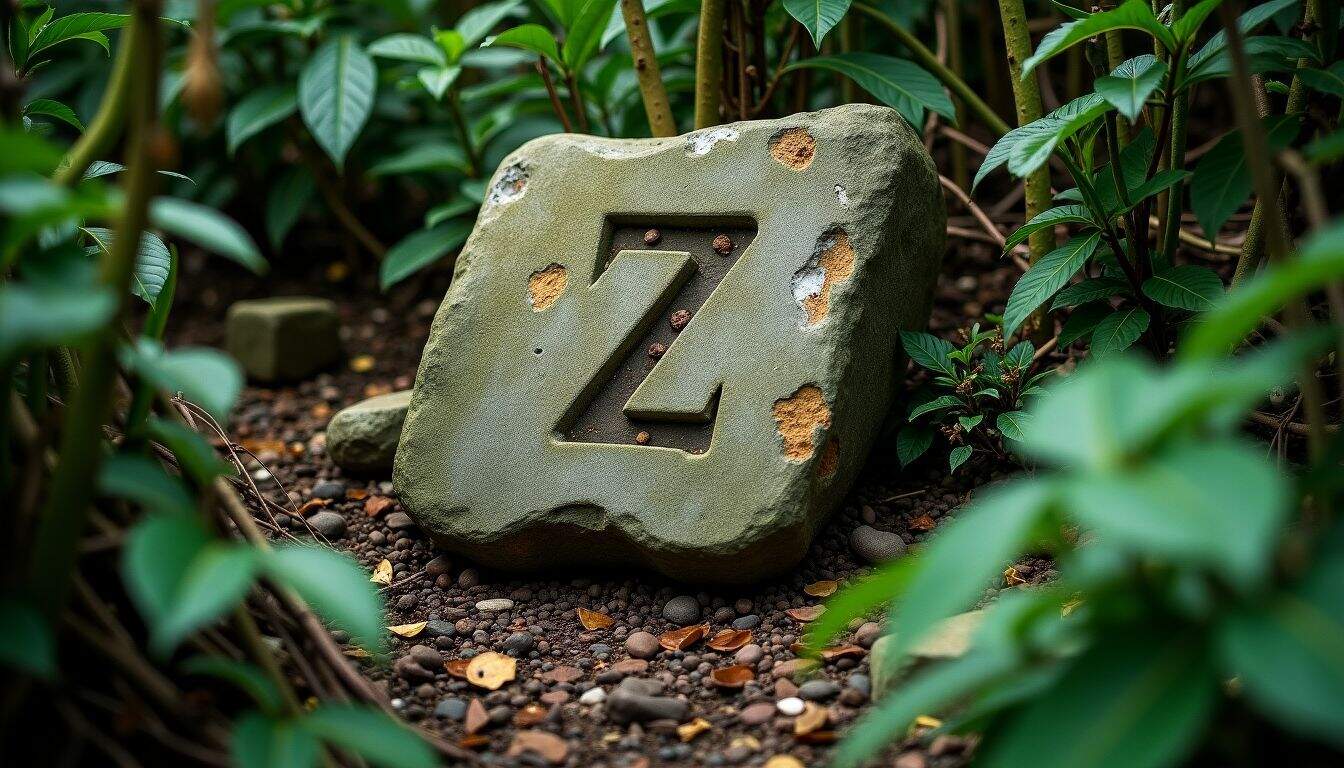 A lost city in the Brazilian jungle with an ancient stone slab. A lost city in the Brazilian jungle with an ancient stone slab.