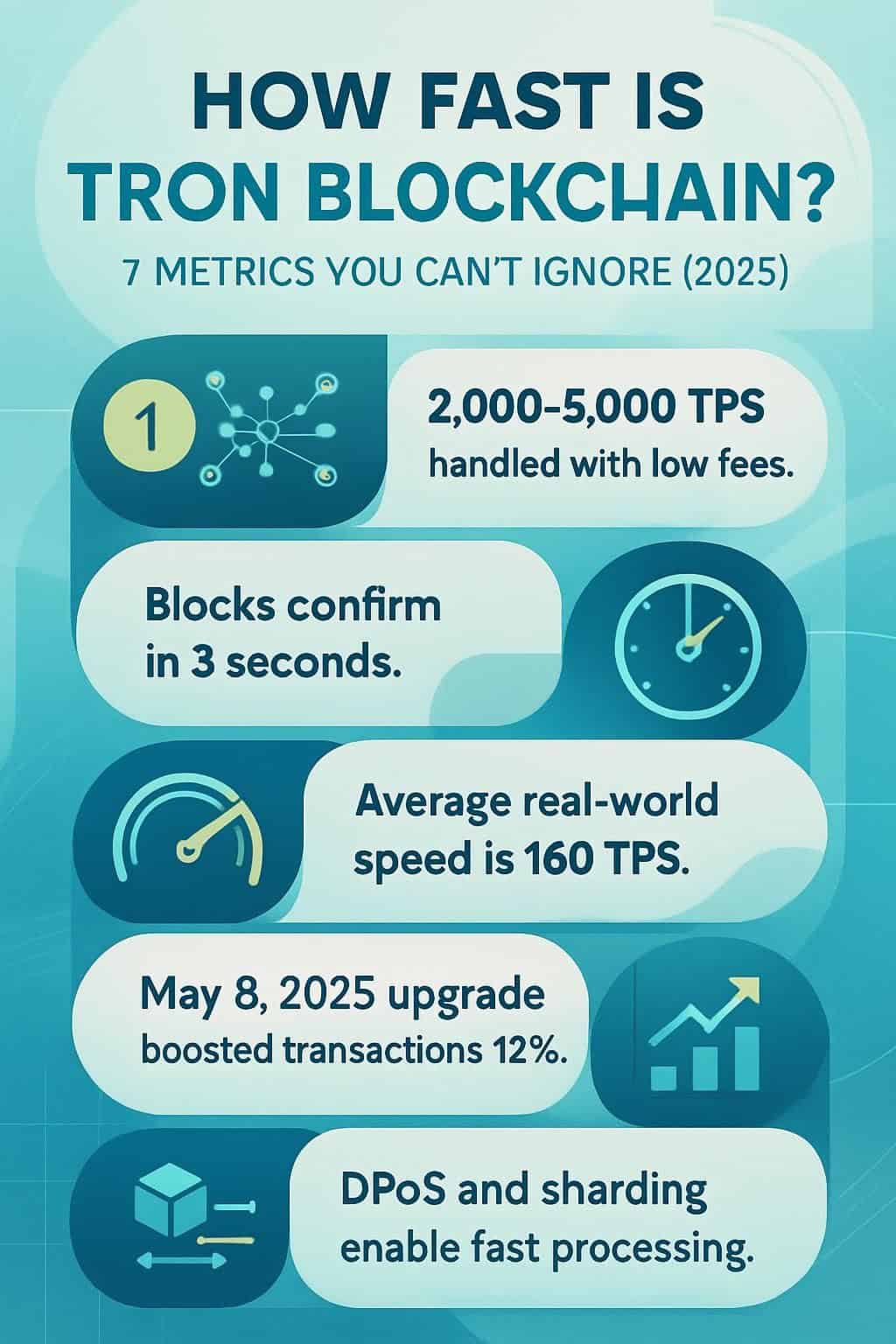How Fast is Tron Blockchain? 7 Metrics You Can't Ignore (2025) 2 infographic how fast is tron blockchain 7 metrics you can t ignore 2025 257479