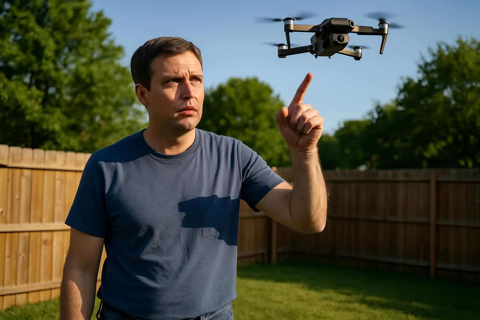 A middle-aged man studies a detailed map of drone regulations at his home office desk, deeply focused on the information. how to legally take down a drone 385524969