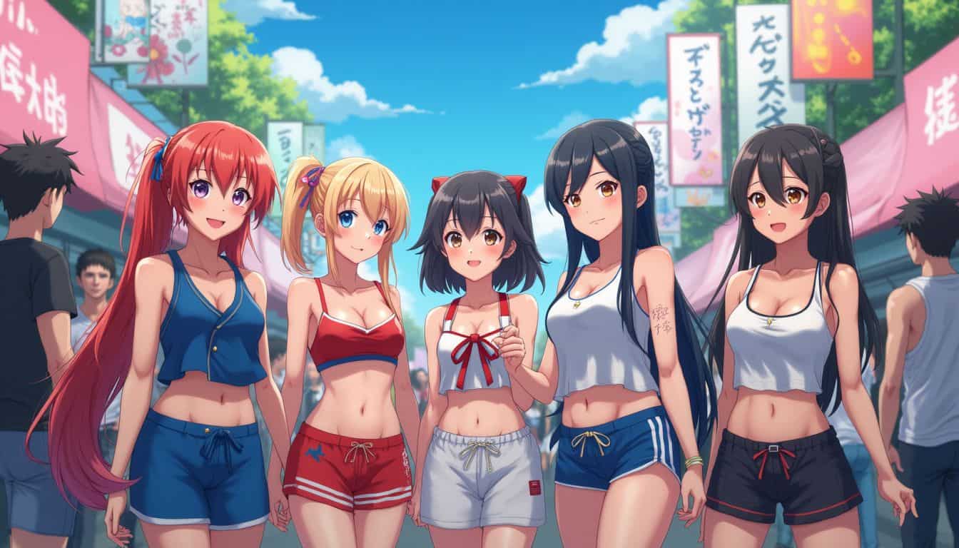 A vibrant anime convention scene features diverse cosplayers and enthusiastic fans celebrating a popular sports romance anime. A vibrant anime convention scene features diverse cosplayers and enthusiastic fans celebrating a popular sports romance anime.