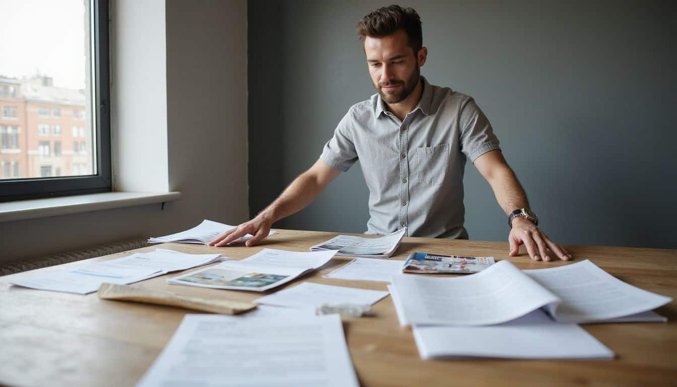 Hiring plans and resumes laid out neatly on an office table. Hiring plans and resumes laid out neatly on an office table.