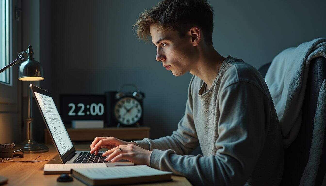 A late-night coder studies references while building a small prototype. A late-night coder studies references while building a small prototype.
