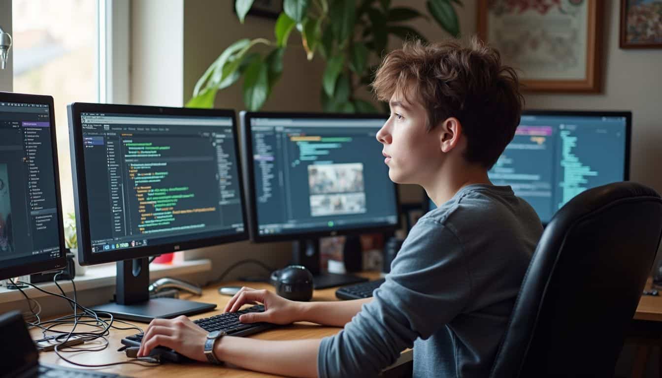 Person at a cluttered desk viewing Twitch streams and Reddit threads about game updates. Person at a cluttered desk viewing Twitch streams and Reddit threads about game updates.