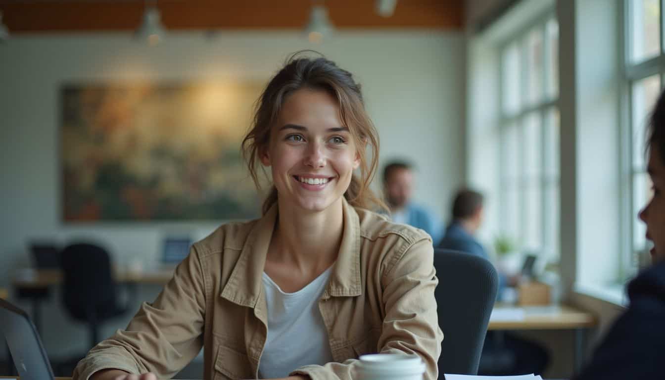 A casual office snapshot captures a person amid everyday clutter and a mix of old and digital signage. A casual office snapshot captures a person amid everyday clutter and a mix of old and digital signage.