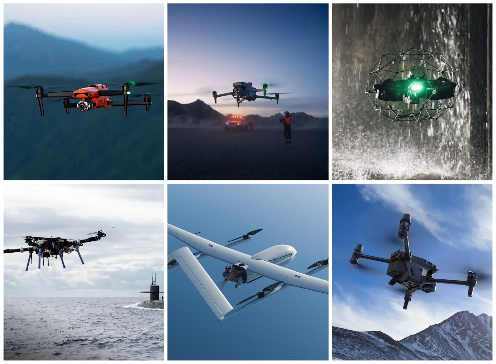 Best Spy Drone Models: 6 Top Picks for 2025 1 Quadcopter drone flying over mountains with a camera for aerial photography and videography.
