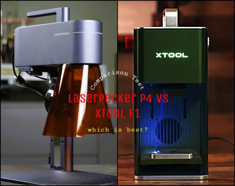 Laserpecker P4 vs XTOOL F1 3D laser engravers comparison for precision engraving and cutting applications. Showcasing design, features, and performance of top laser engraving devices.