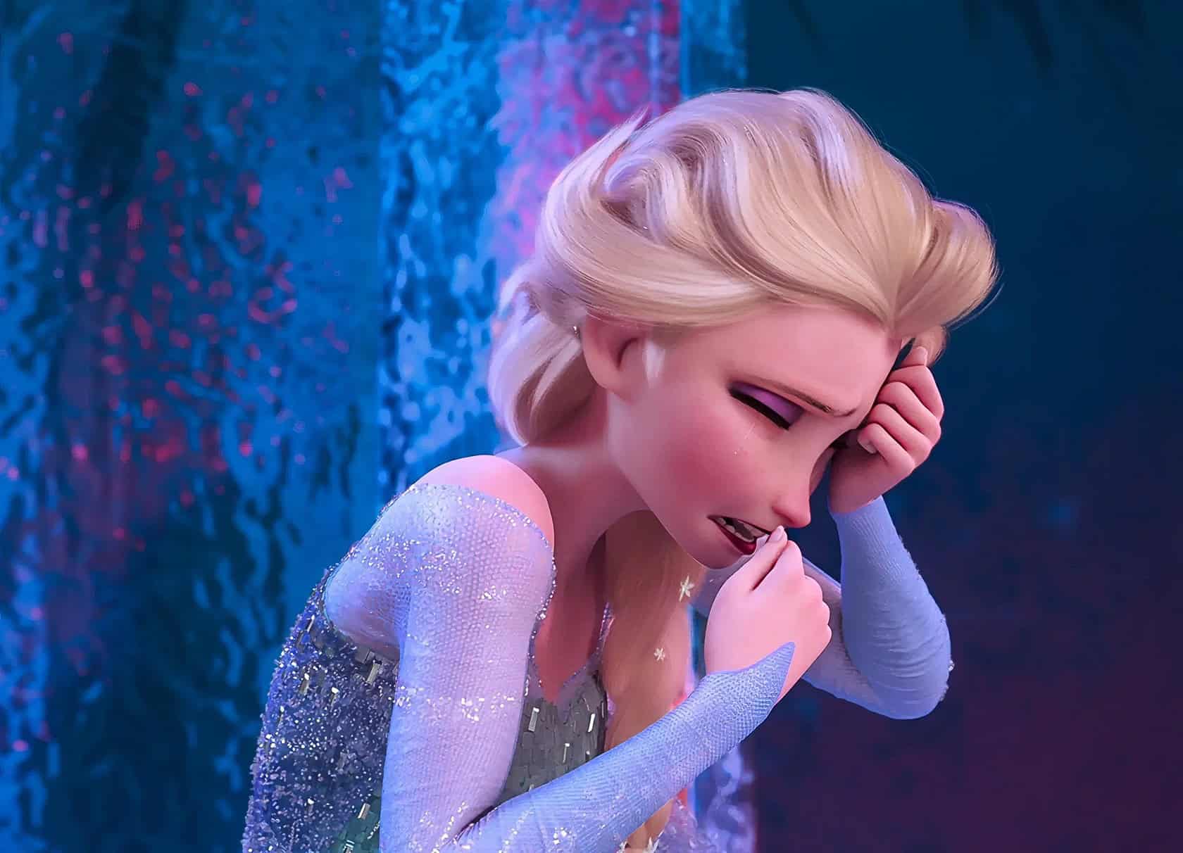 Depression in Cartoons: 12 Key Lessons from Eeyore to BoJack 5 Crying animated female character with blonde hair in a sparkly dress expressing emotion.