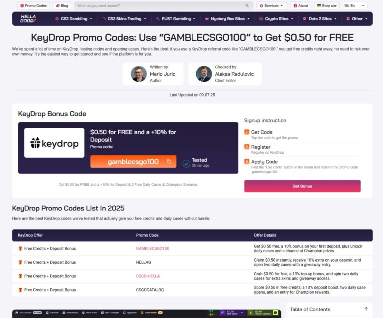 Working KeyDrop Promo Codes