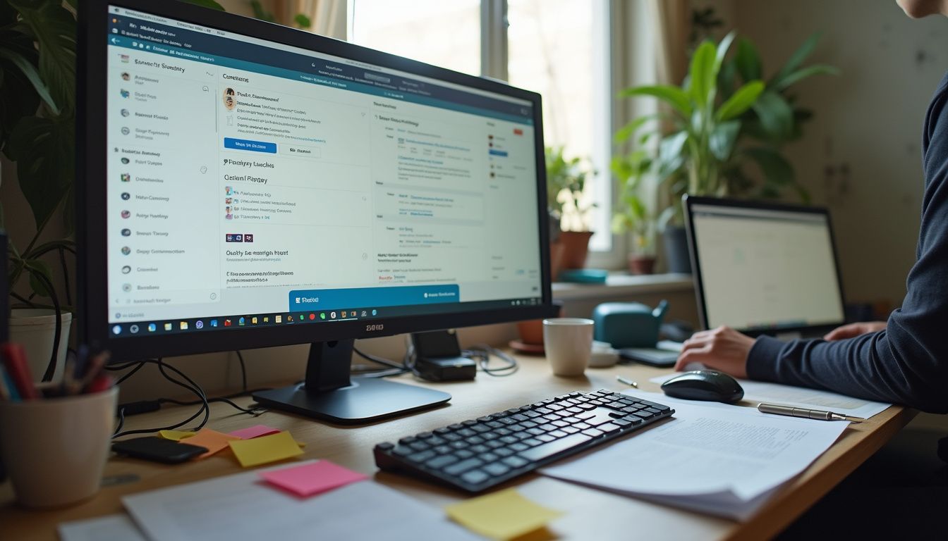 A cluttered desk features a split-screen comparison of Kagi and Google search tools, reflecting a casual, lived-in workspace. A cluttered desk features a split-screen comparison of Kagi and Google search tools, reflecting a casual, lived-in workspace.