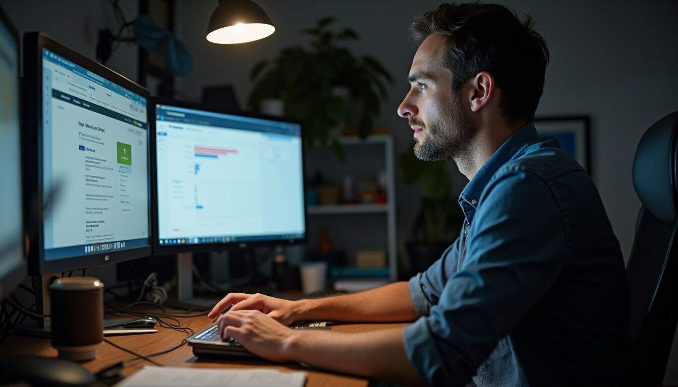 Dual monitor setup for tech enthusiasts and gamers at GeekExtreme.