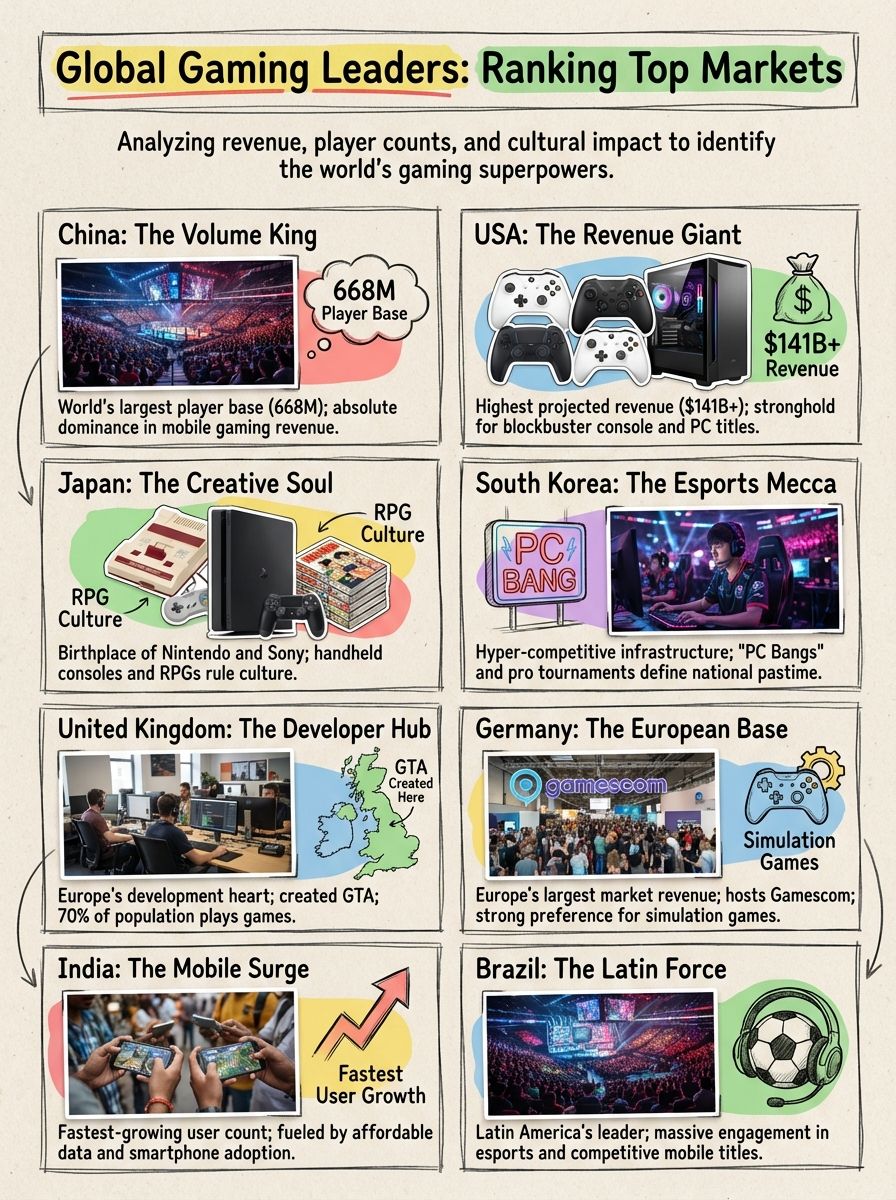 Which Country Is No. 1 In Gaming? Ranking Top Global Markets