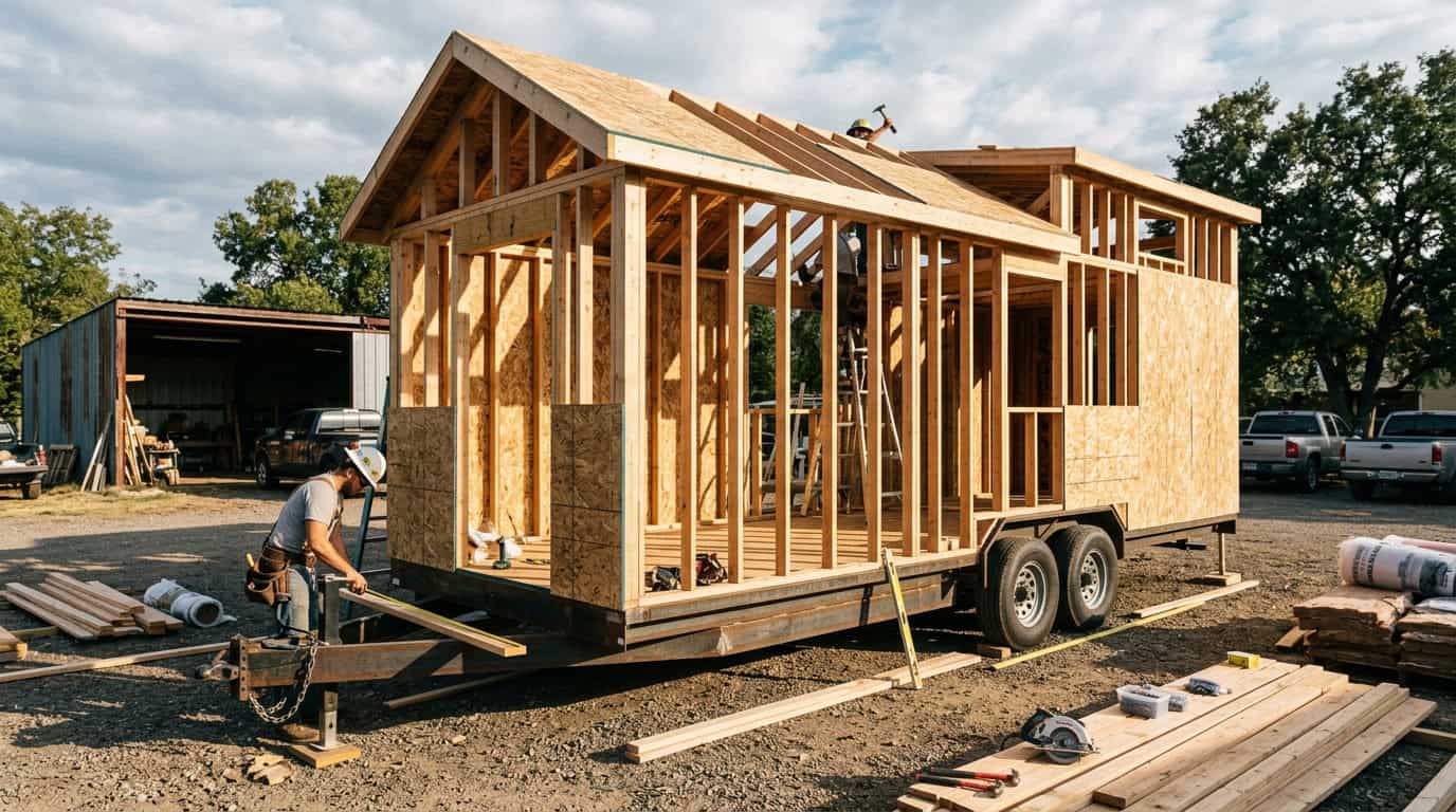 The $50k Tesla Tiny House: Fact vs. Viral Internet Myth 2 tiny home trailer construction