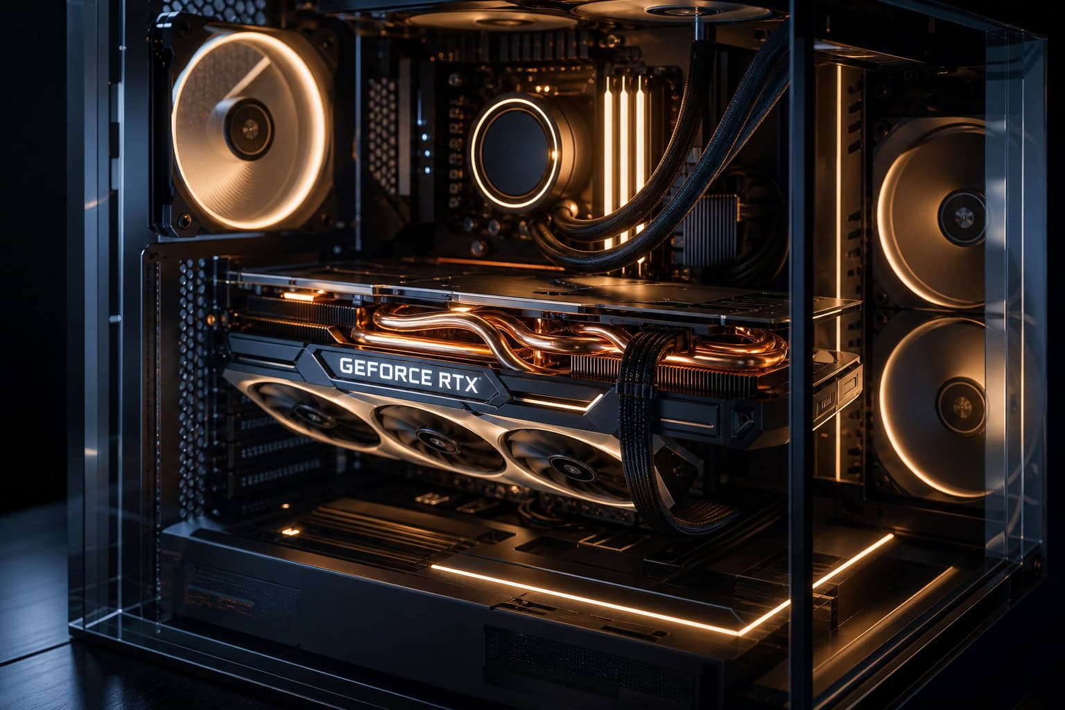 How to Spot a Gamer: 5 Subtle Lifestyle Indicators 4 High end graphics card inside a custom PC rig building setup.