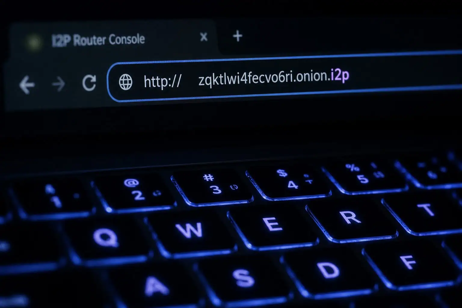 Typing http:// before a .i2p address in a browser to access an eepsite on the I2P network.