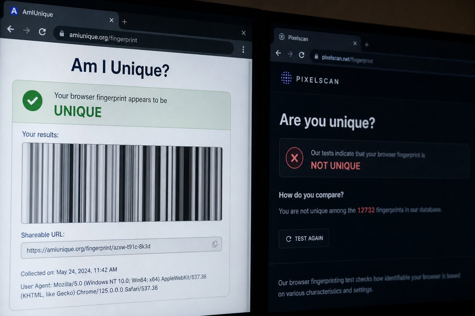 Discrepancy between amiunique.org and Cover Your Tracks fingerprint test results for Tor Browser