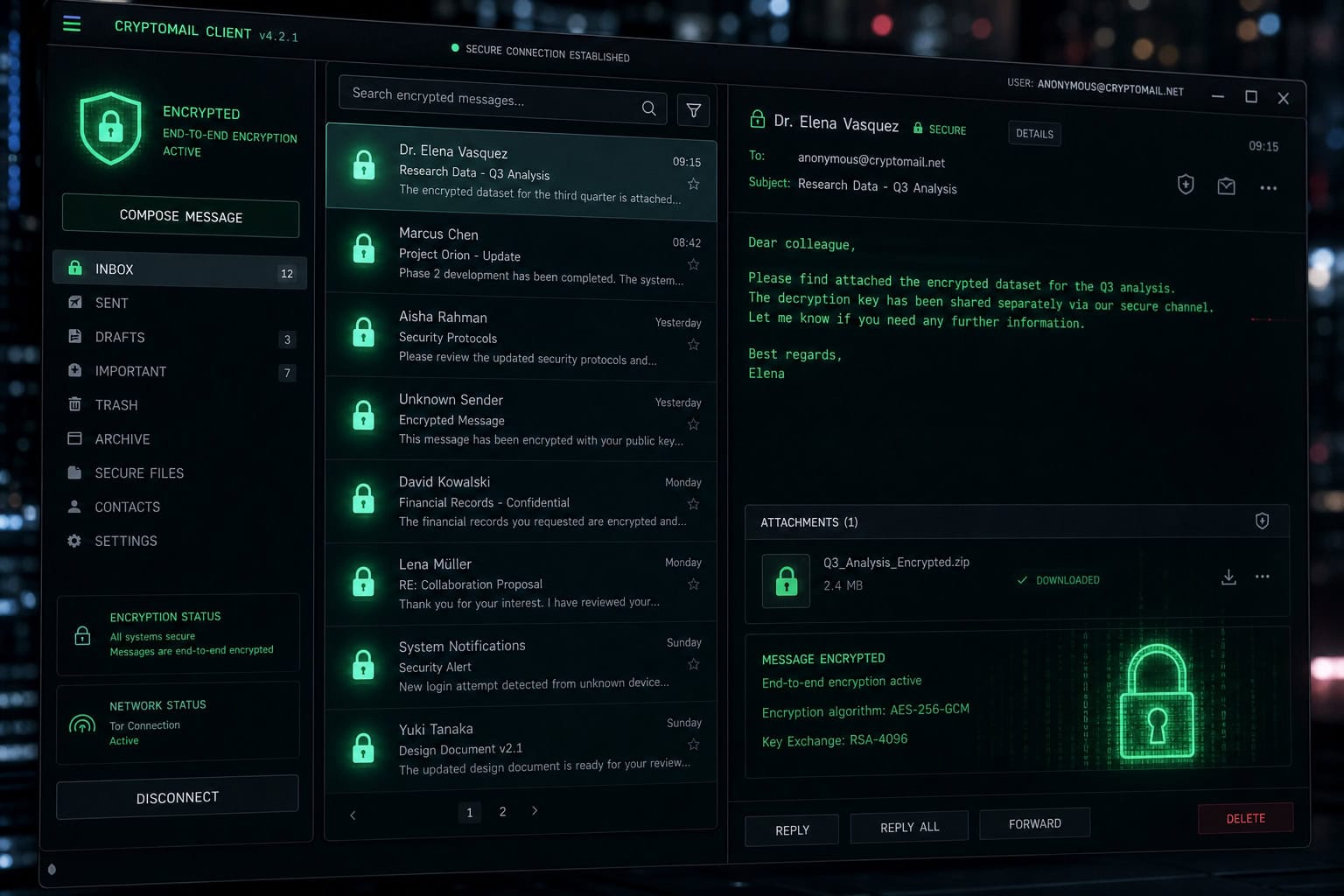 SusiMail encrypted email client built into I2P